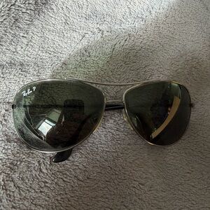 Ray-Ban Black Aviator Sunglasses - good condition - made in Italy